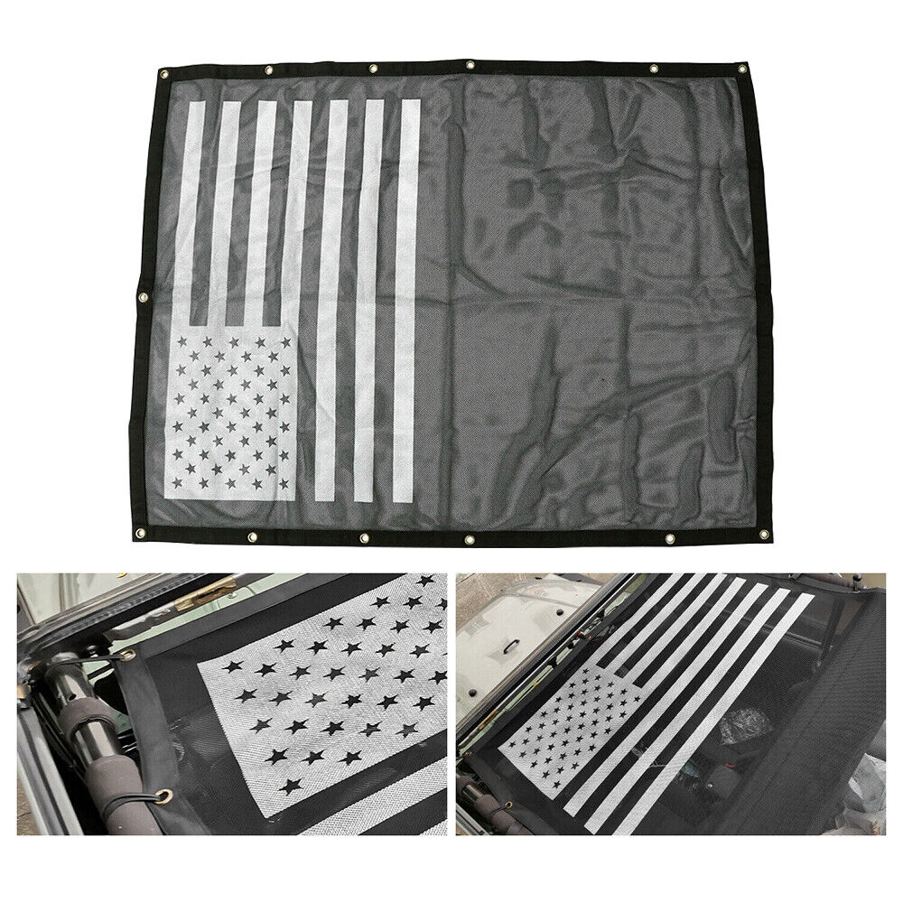 Black Mesh Sunshade for Jeep Wrangler V106732
