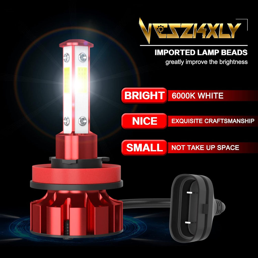 9005 HB3 H11 LED Headlights Combo, 6000K Cool White, 4-Pack R236113