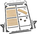 Queen Murphy Bed Hardware Kit with Tubular Steel Mattress Frame and Cambered Wood Slats Z326