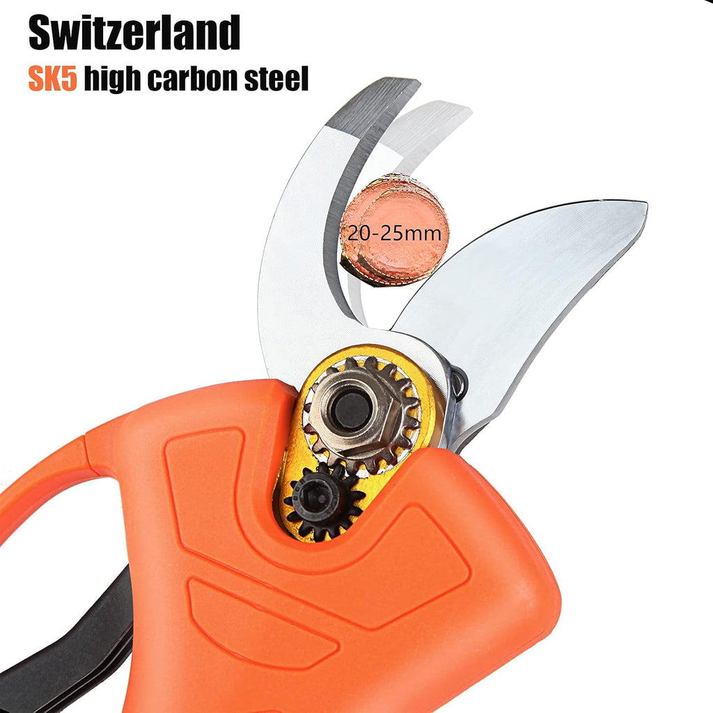 Electric Pruning Shears with 2x2000 mAH Batteries, 25mm Cutting Diameter C614655
