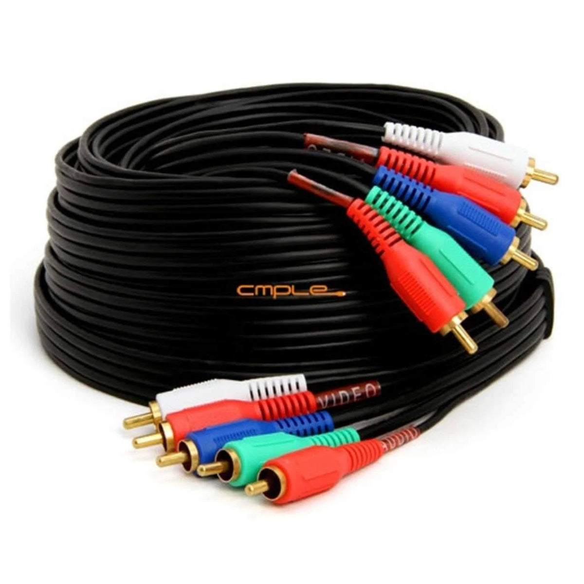Component Video Audio Cable 5-RCA Gold HDTV RGB YPbPr 25 ft E678210