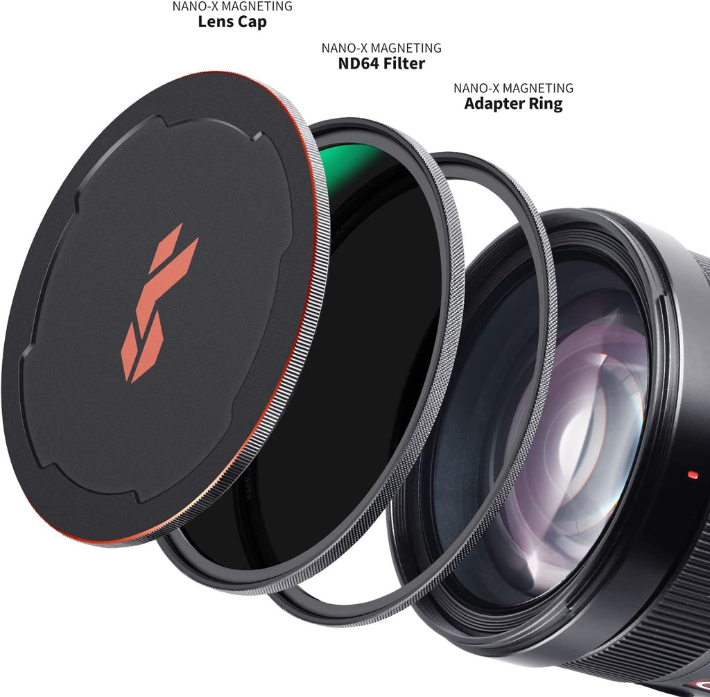 55mm Magnetic ND64 Lens Filter 6-Stop Fixed Neutral Density Filter Pack of 2 M8782