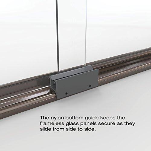 Frameless Bypass Sliding Shower Door Oil Rubbed Bronze Clear V83168