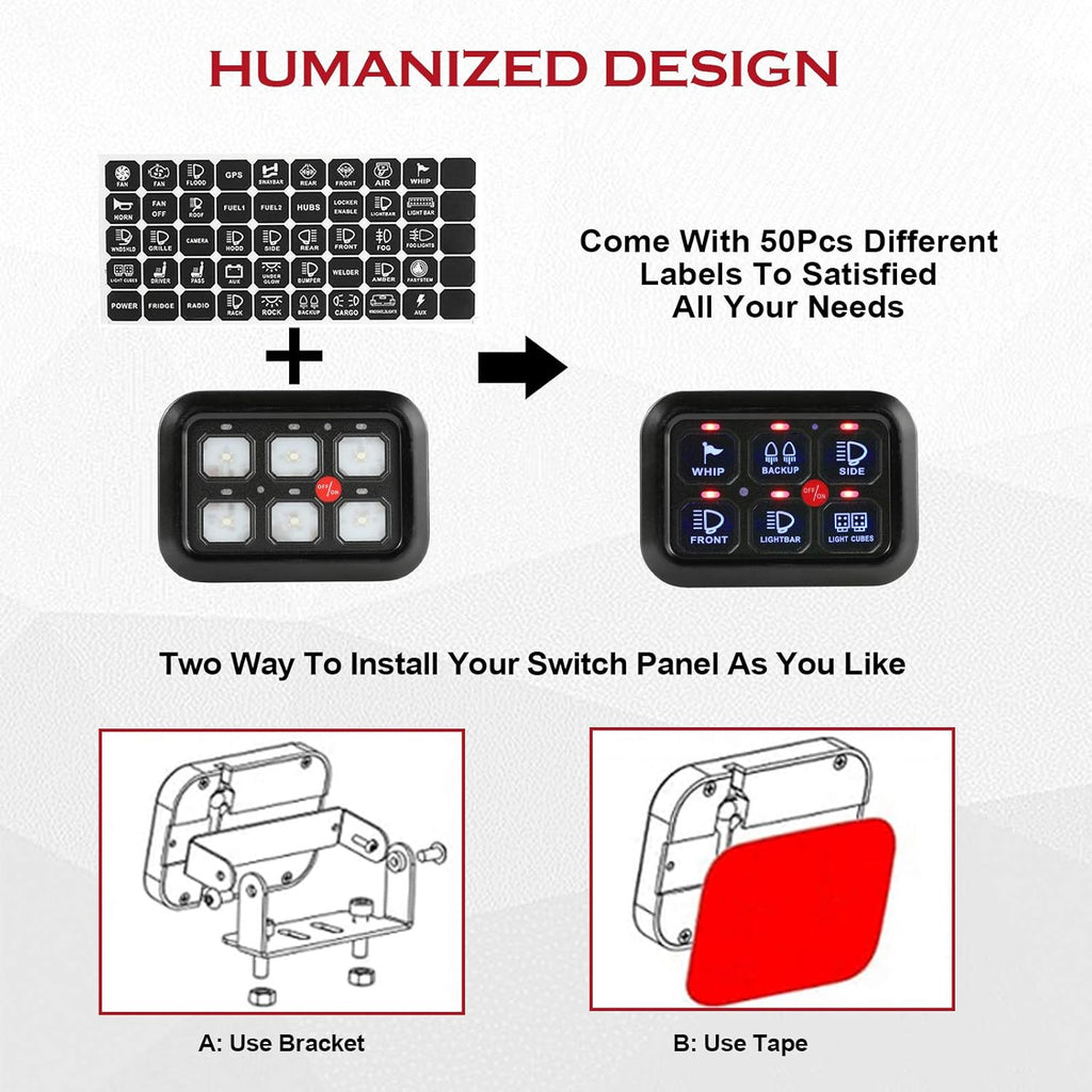 6 Gang Switch Panel with Touch Screen G829