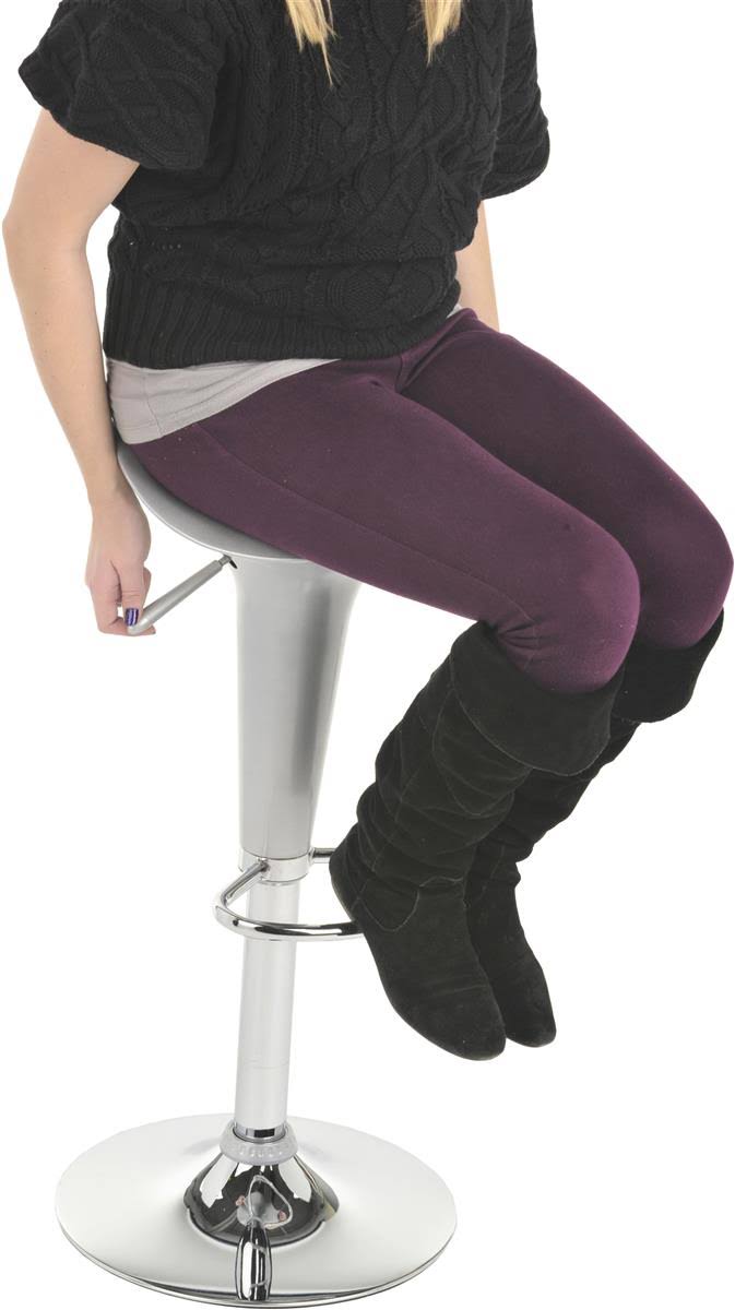 Silver Bar Stool with Adjustable Height O398