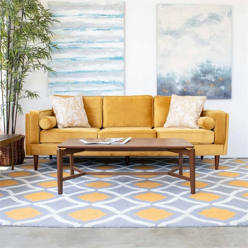 Gold Velvet Sofa I783
