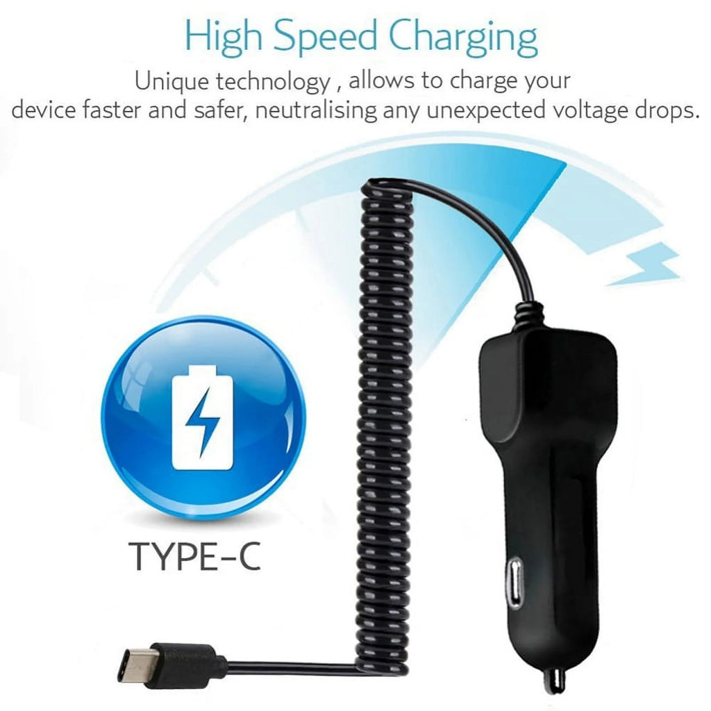 3.1A Type-C Car Charger & Magnetic Car Mount for Galaxy S24/Ultra/Plus C4066