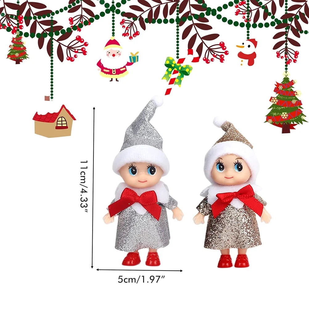 Mini Elf Baby Doll Toys 4 Pcs Christmas Tiny Elf Doll Z1649