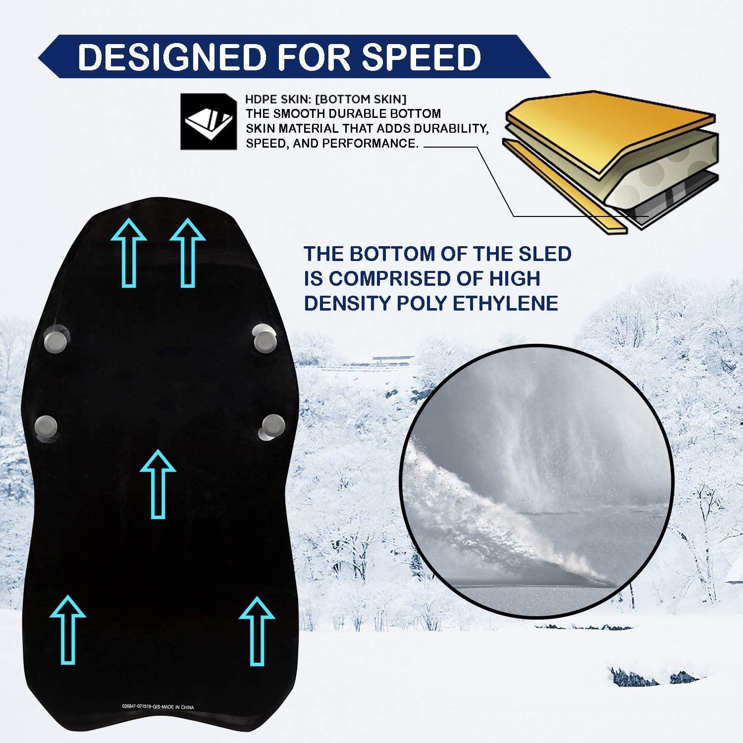 36" Foam Snow Sled A72206