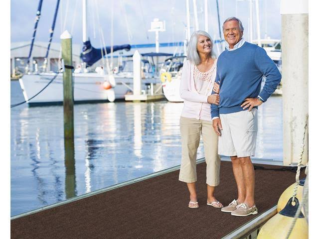 Double-Ribbed Carpet Runner with Skid-Resistant Rubber Backing - Bittersweet Brown - 4' x 50' Q233203