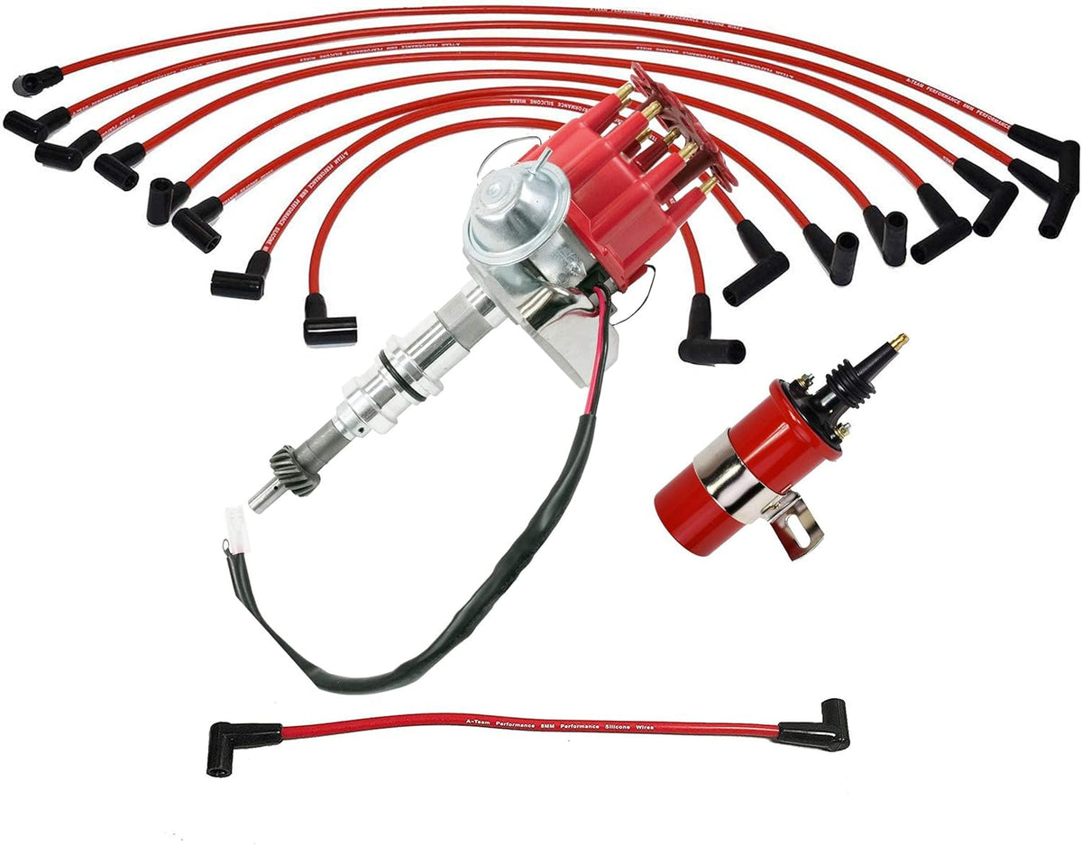 Complete Distributor Compatible with Ford Windsor V8 Small Block SBF Blue Cap H987101