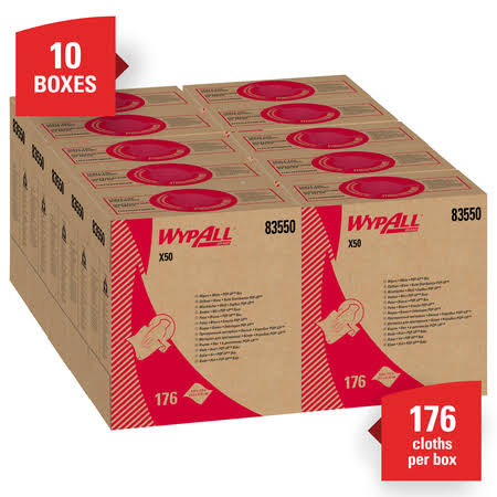 X50 Wipers, White, 176/Pop-Up Box, 10 Boxes/Carton B30219
