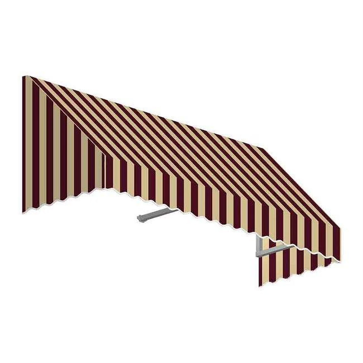 Burgundy & Tan Window & Entry Awning W790