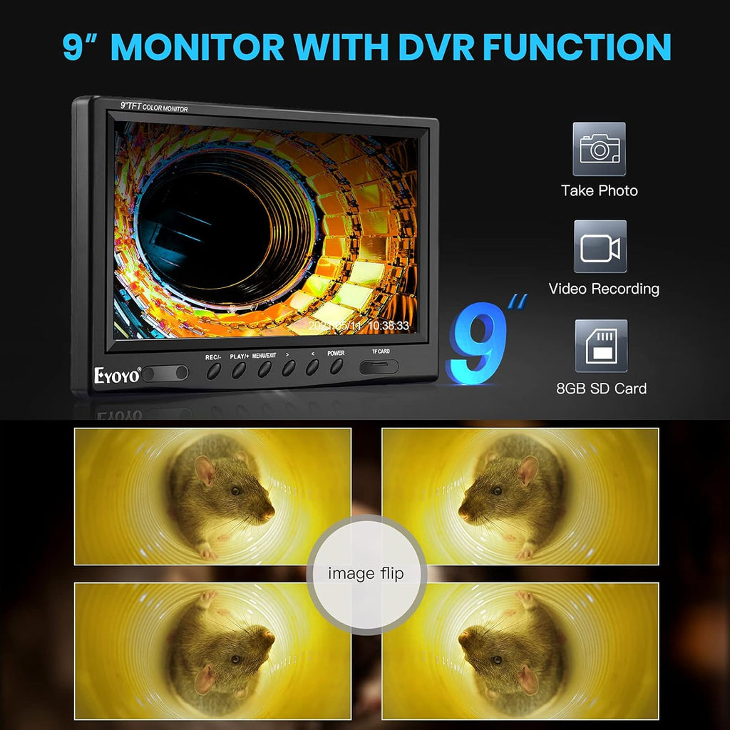 23mm HD 720P Sewer Camera with 9 LCD Monitor S178