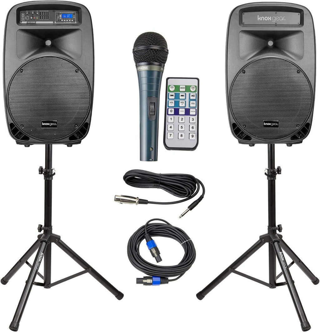 8 Piece Portable PA System with Microphone and Bluetooth U55407