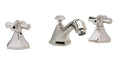 Double Cross Handle Widespread Bathroom Sink Faucet in Old English Brass M341247