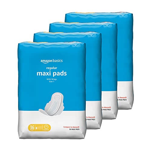 Thick Maxi Pads with Flexi-Wings, Unscented, Size 5, 20 Count E684