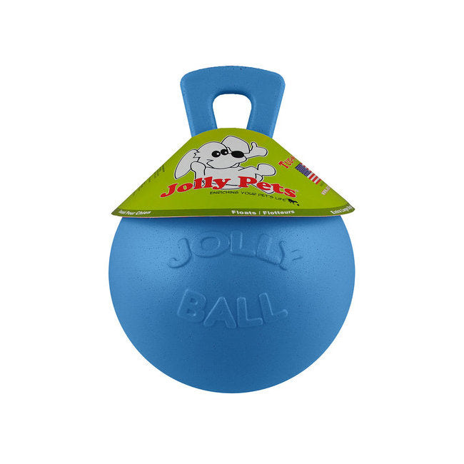 6 inch Blue Rubber Ball with Handle Chew Toy Z17894
