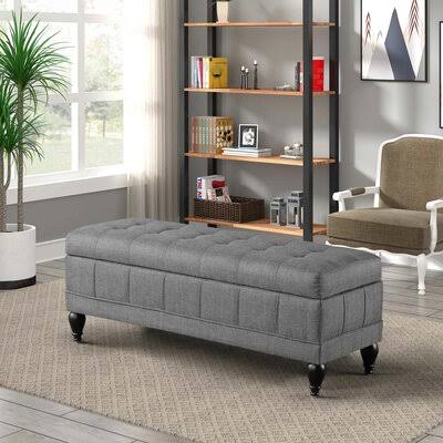 Gray Storage Bench Y82986