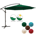 11 ft. Round Steel Cantilever Offset Outdoor Patio Umbrella in Dark Green R63025
