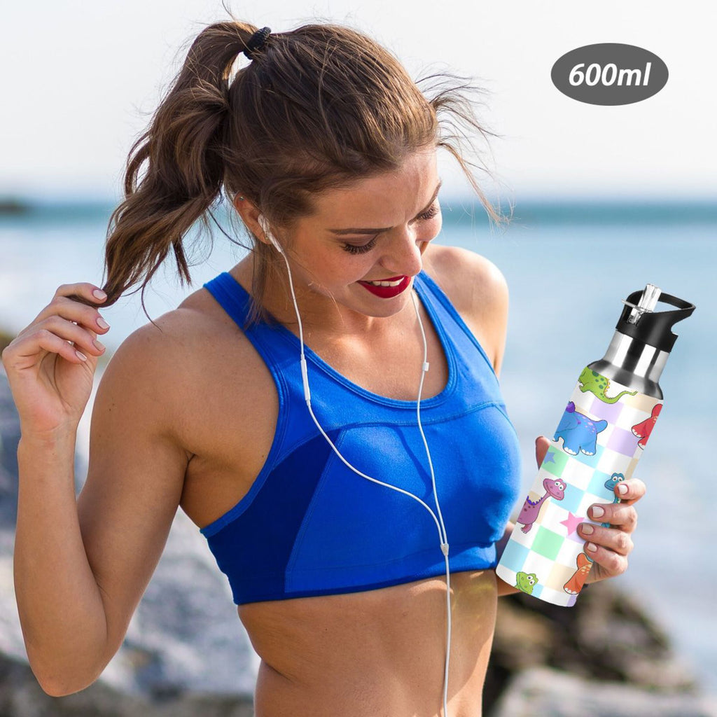 Stainless Steel Water Bottle with Straw Lid Vacuum Insulated 20 OZ A729