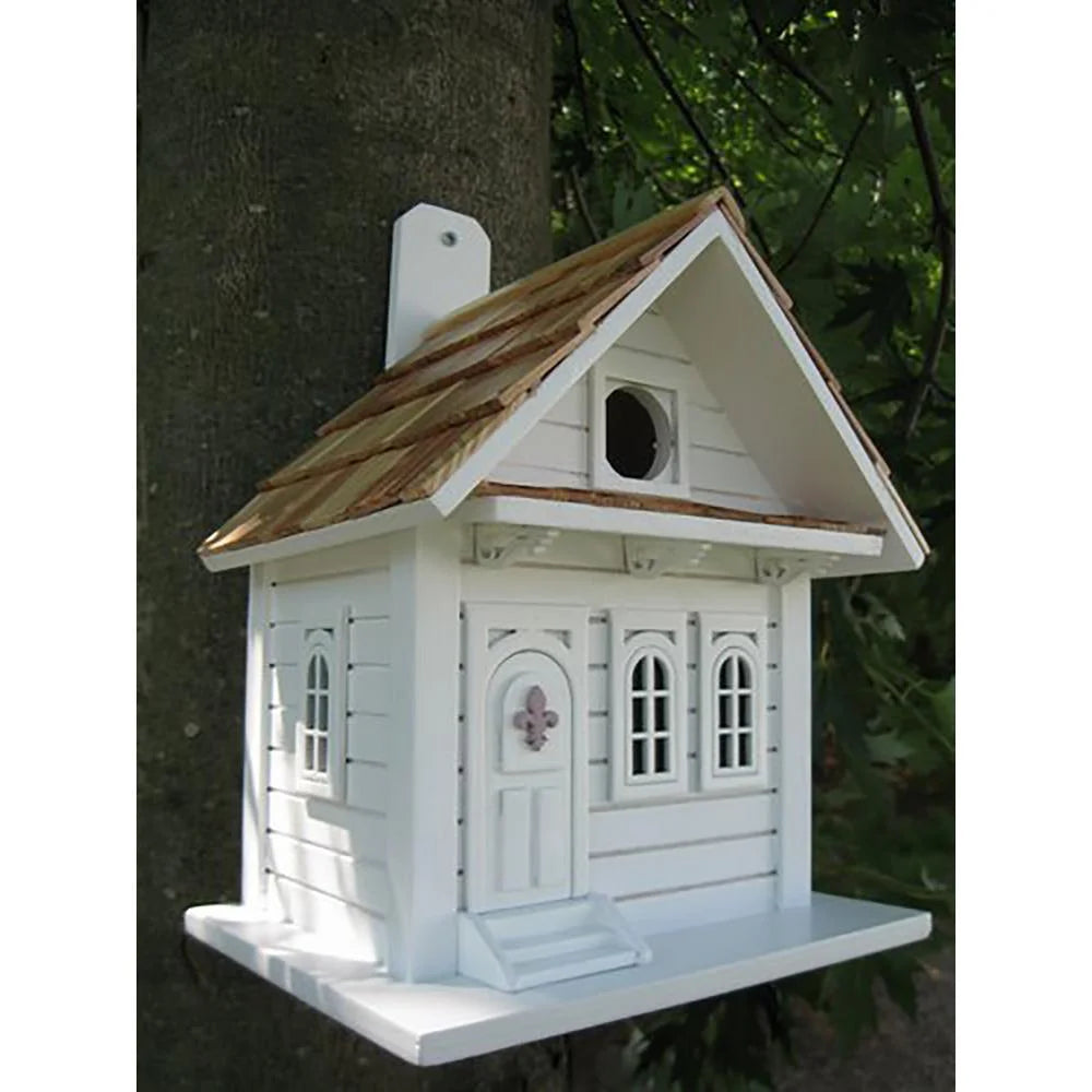 White Shotgun Cottage Bird House L738