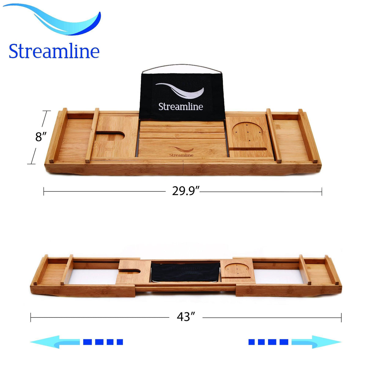 White Soaking Clawfoot Tub with External Drain V22519