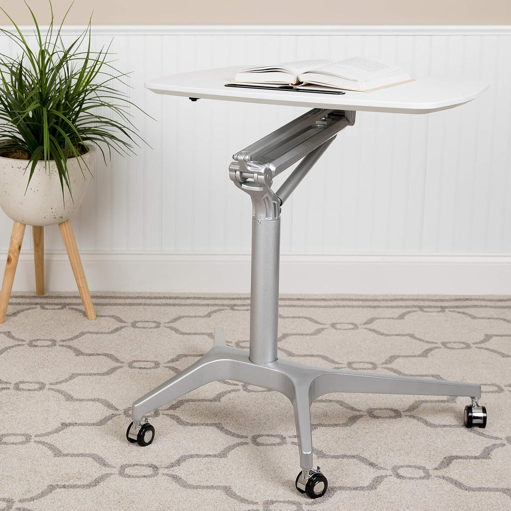 Black Mobile Ergonomic Desk with Adjustable Height E519377
