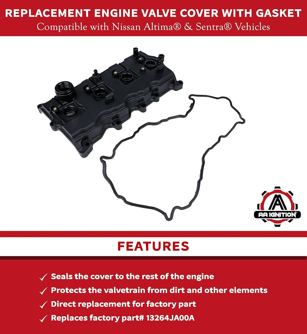 Replacement Engine Valve Cover with Gasket Pack of 2 X779