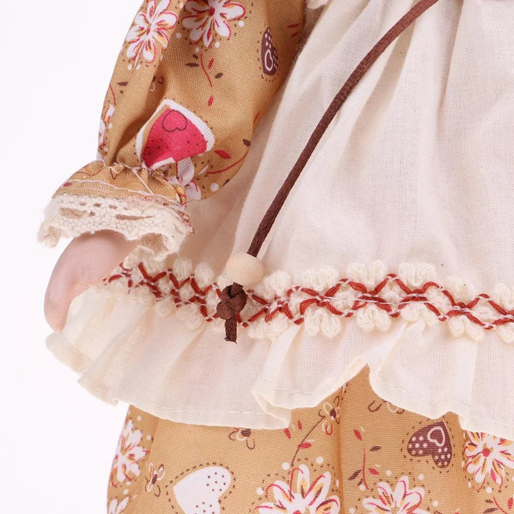 30cm Porcelain Doll Girl Figures with Stand R8697