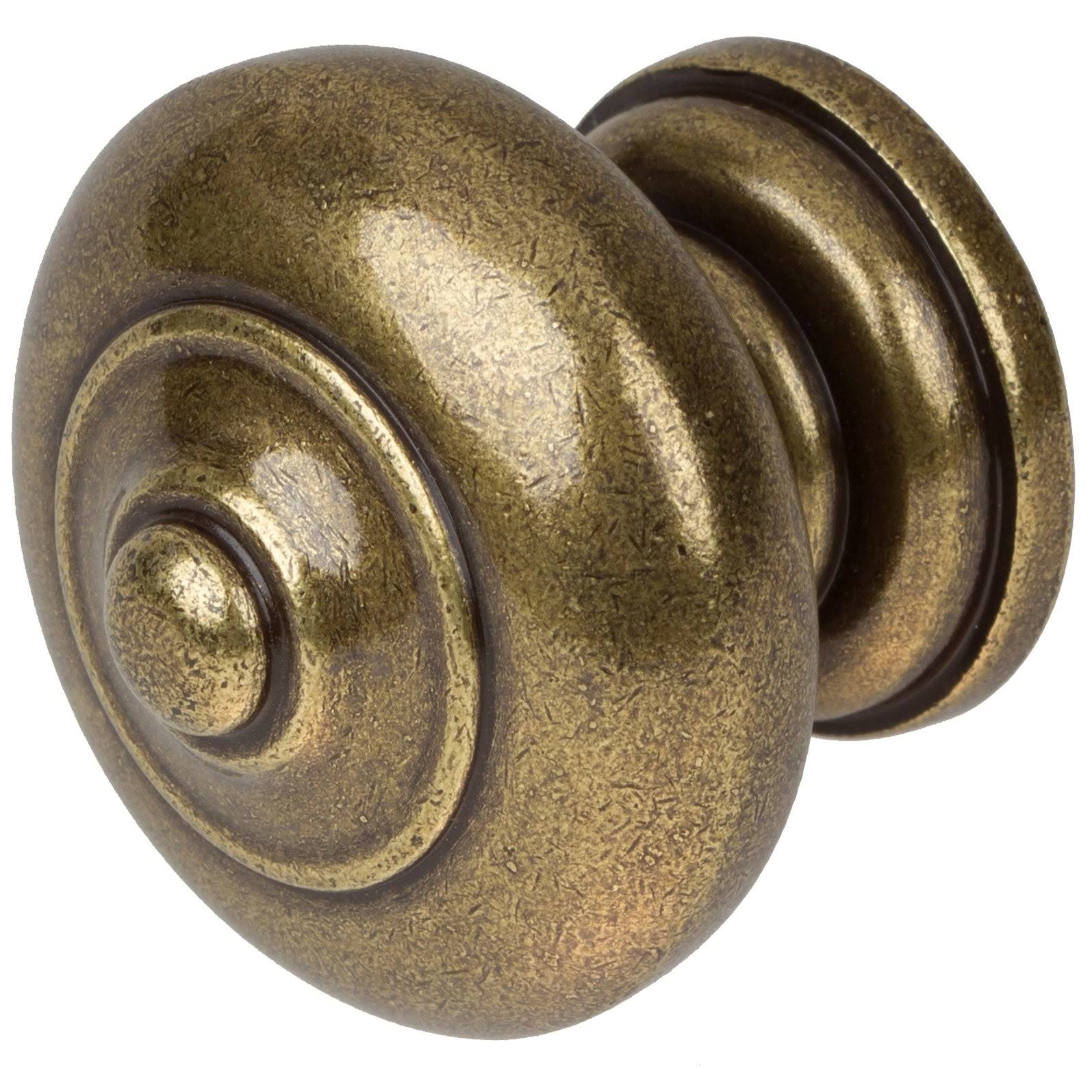 Antique Brass Round Ring Mushroom Cabinet Knobs (Pack of 25) Y1144
