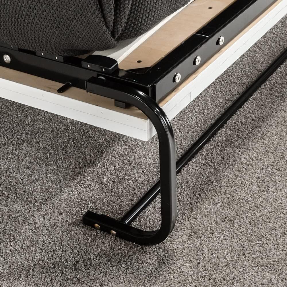 Queen Murphy Bed Hardware Kit with Tubular Steel Mattress Frame and Cambered Wood Slats Z326