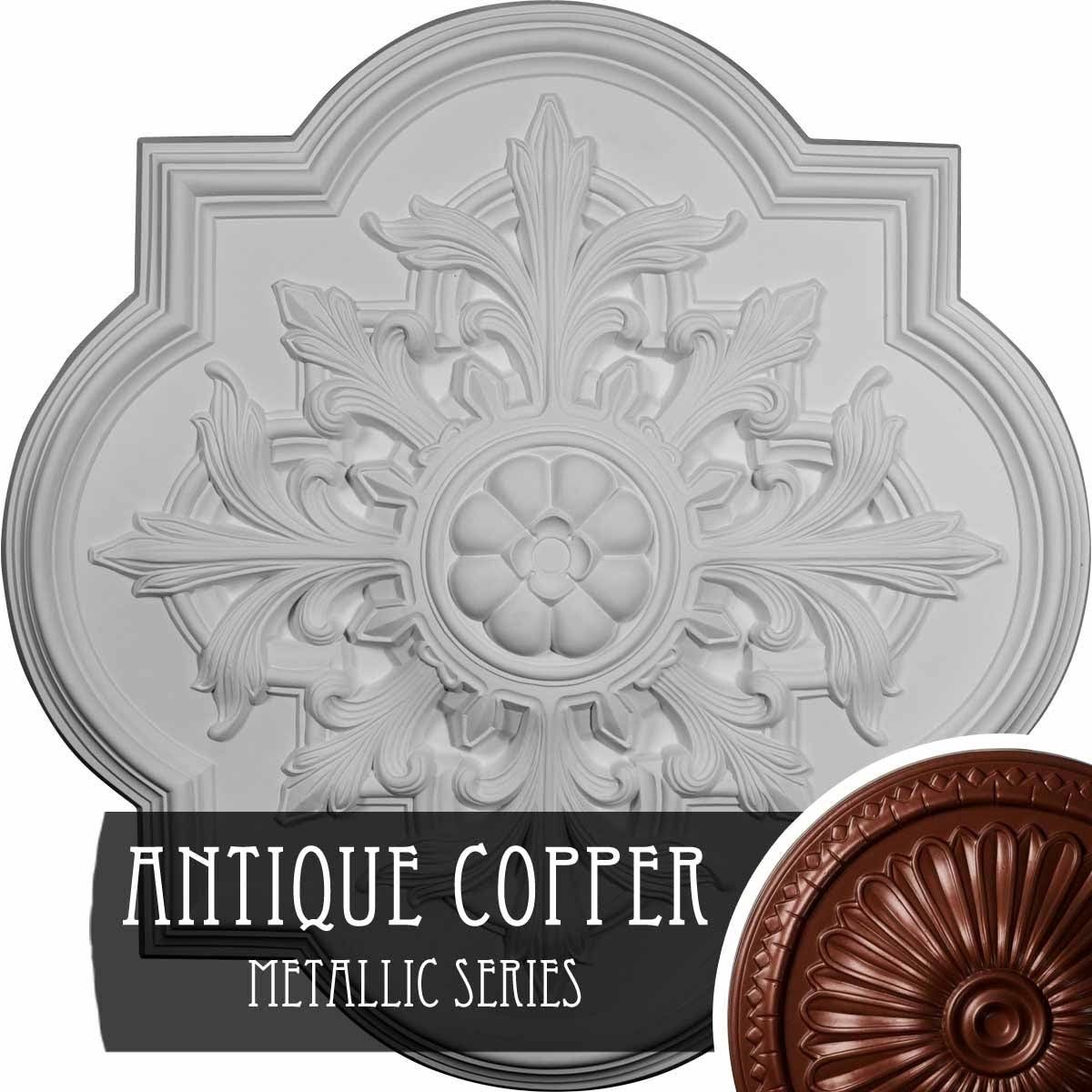 Bonetti Ceiling Medallion, Hand-Painted Bronze H618