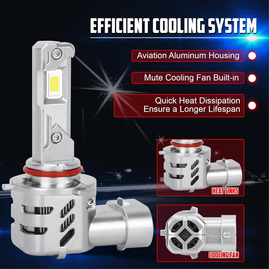 9005 LED Headlight Bulbs 6000K Xenon White, 2 Pack C974487