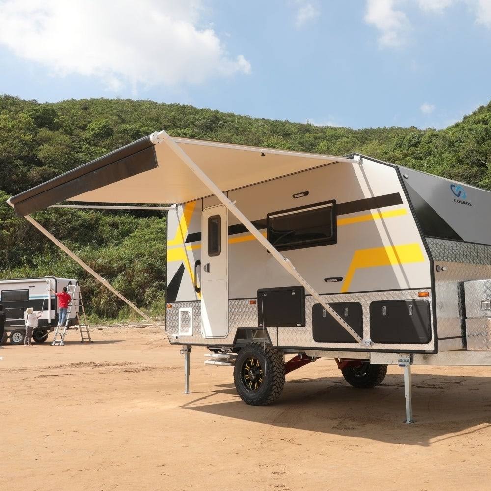 Brown Fade Retractable RV Patio Awning F20766