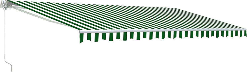Red/White Stripe Retractable Motorized Patio Awning, 20' x 10' M140