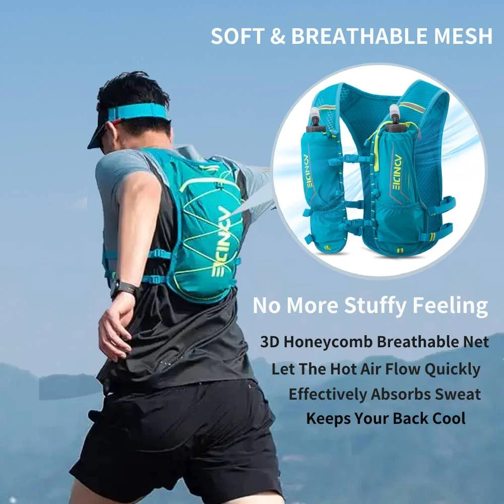 5L Lightweight Hydration Pack Running Vest Adjustable Buckle (Gray) V2998