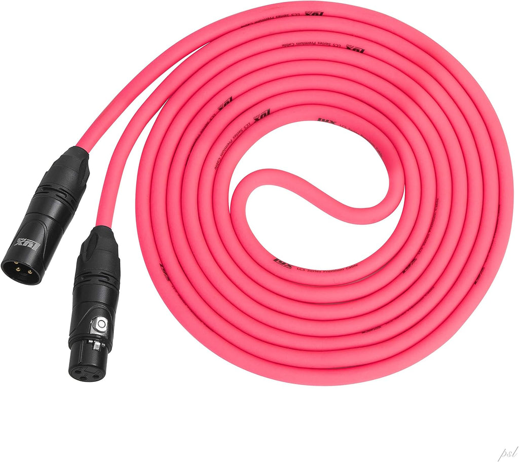 100 Feet XLR Microphone Cable Balanced Male to Female 3 Pin Mic Cord Green Pack of 2 N223