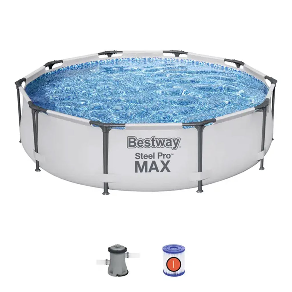 10'x30" Above Ground Metal Frame Swimming Pool with Pump J112