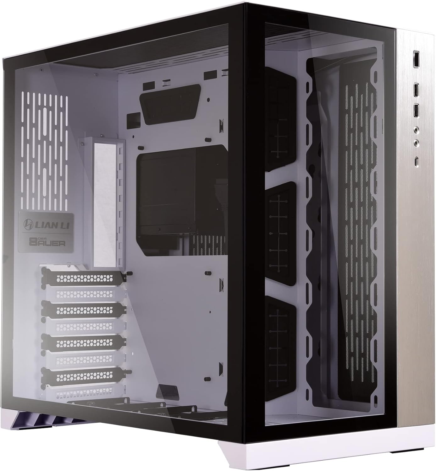 White Tempered Glass ATX Mid Tower Computer Case X767468