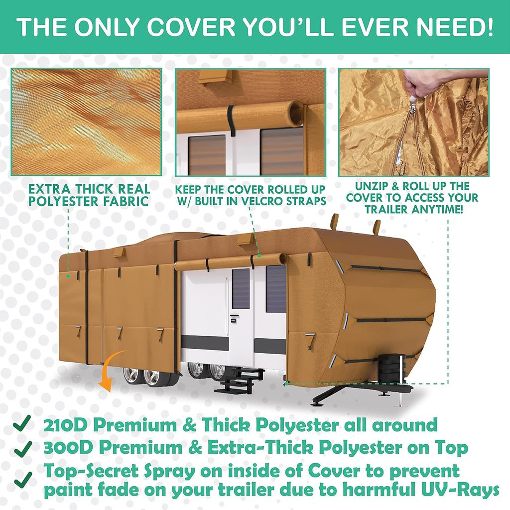 RV Trailer Covers with Storage Bag M7883