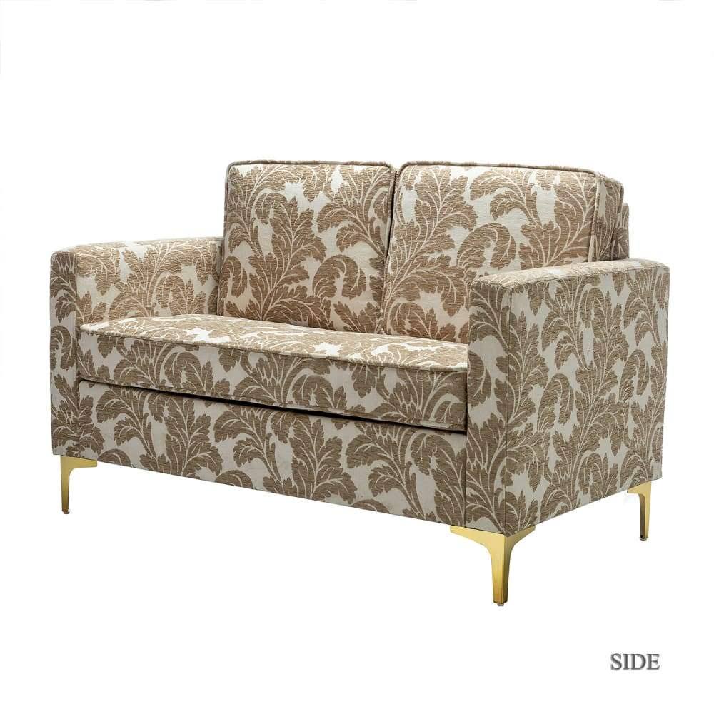Pink Velvet Loveseats with Golden Base Z506