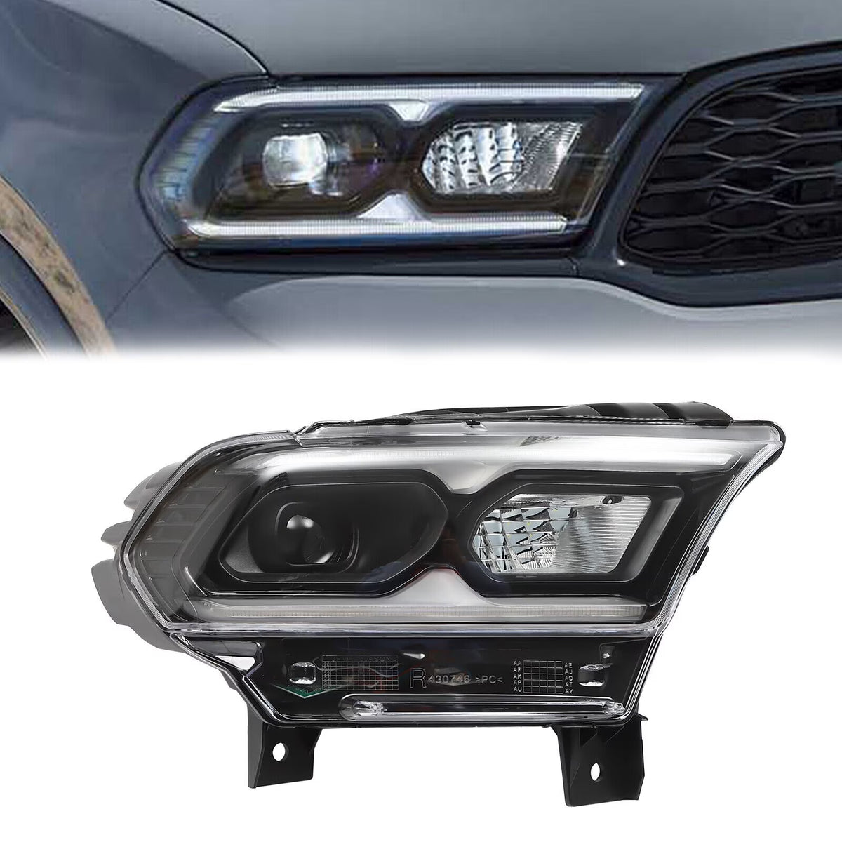 Right LED Headlight Assembly for Dodge Durango C708