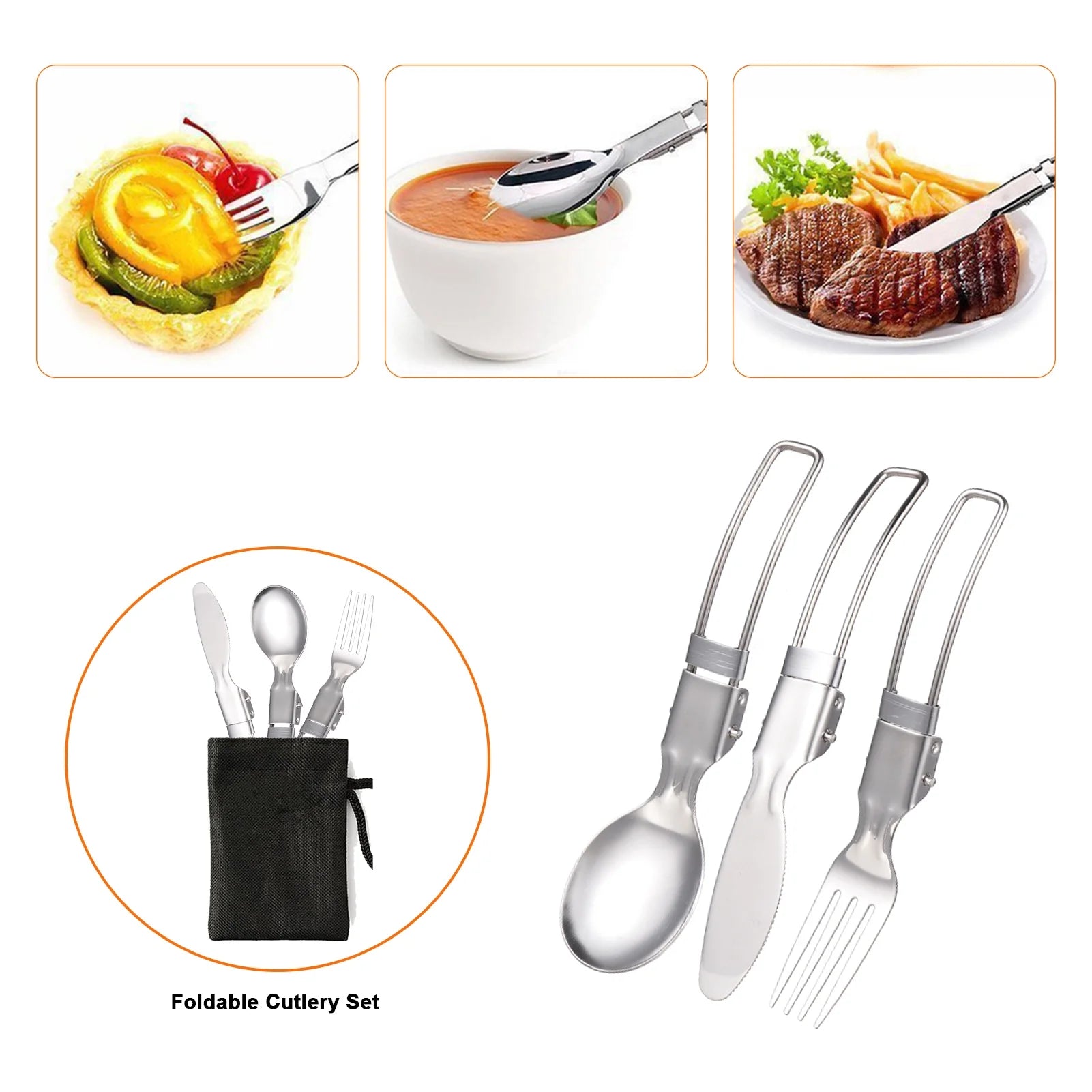Camping Cookware Mess Kit with Non-stick Aluminum Camping Pot X95924