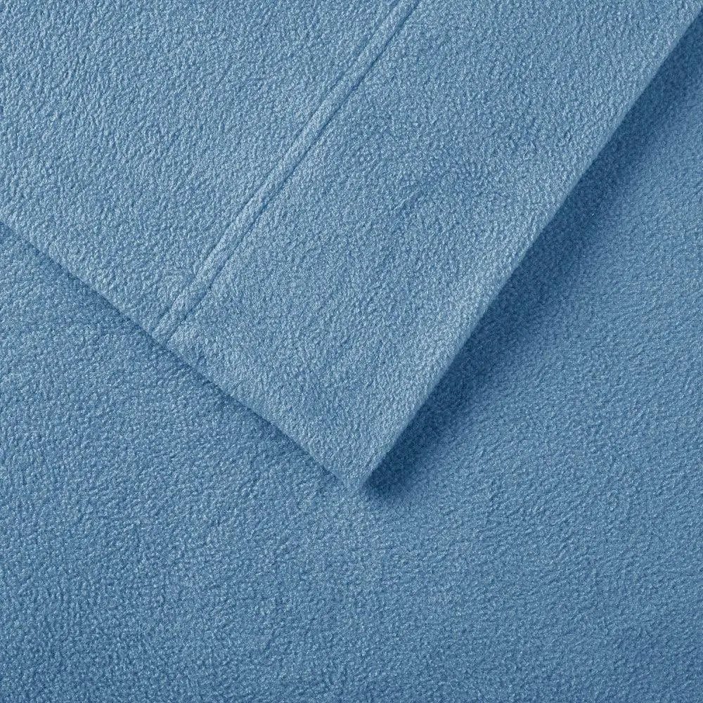 Blue Cal King Micro Fleece Sheet Set R3591