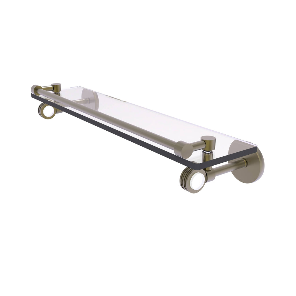 Oil Rubbed Bronze Glass Shelf with Dotted Accents I83361