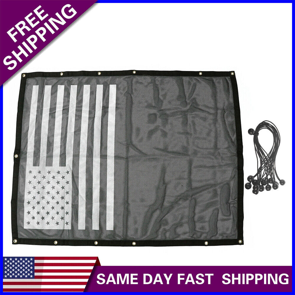Black Mesh Sunshade for Jeep Wrangler V106732