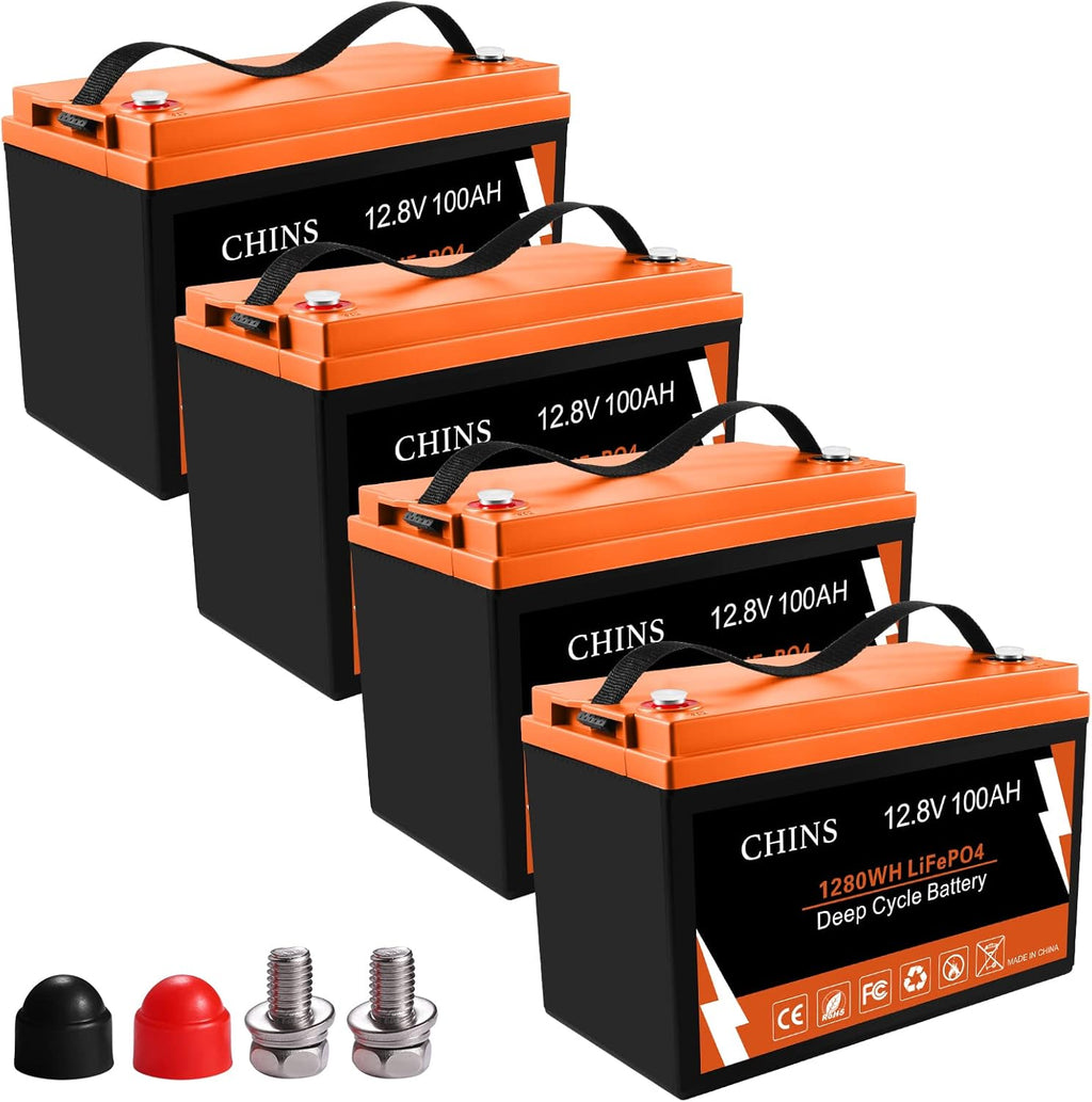 12V 100AH LiFePO4 Lithium Battery with Built-in 100A BMS P330