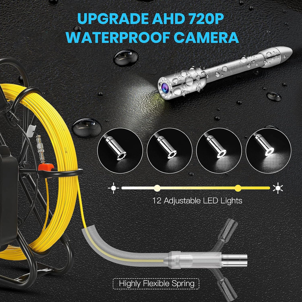 23mm HD 720P Sewer Camera with 9 LCD Monitor S178
