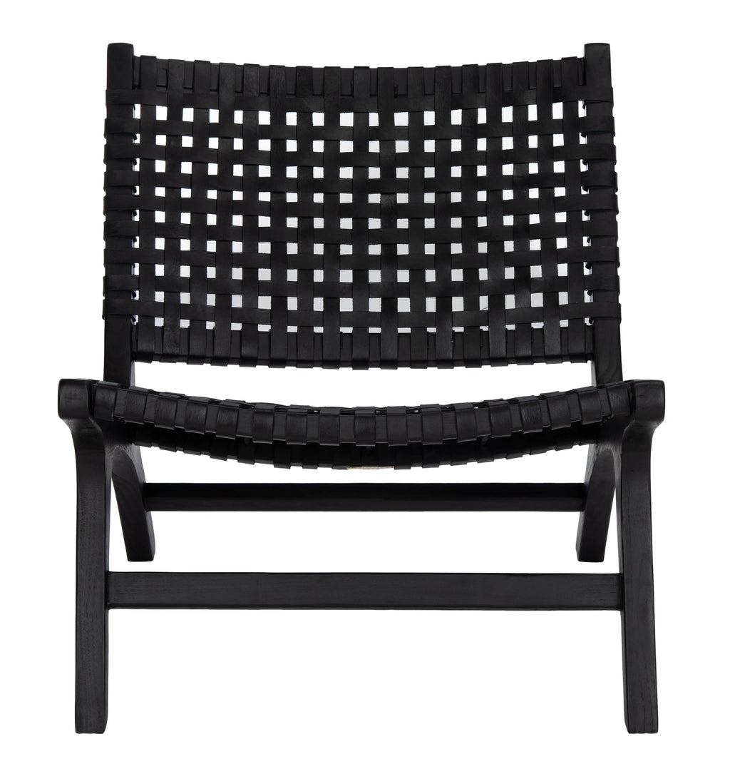 Black Leather Accent Chair T320082